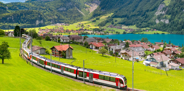 Train journey in Switzerland